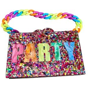 BARI LYNN Girl's Confetti Clutch “PARTY”